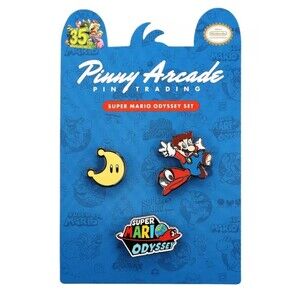 Mario 35TH Anniversary Odyssey Pinny Arcade Pin Set Discontinued Nintendo